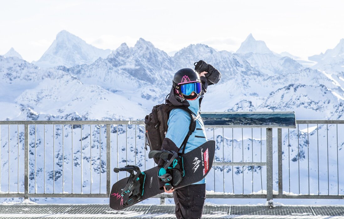 Géraldine Fasnacht at the Mont-Fort | © Sébastien Baritussio
