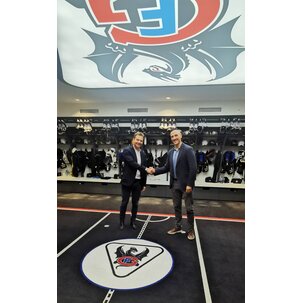 Laurent Vaucher, CEO Téléverbier SA et John Gobbi, CEO HC Fribourg -Gotteron SA