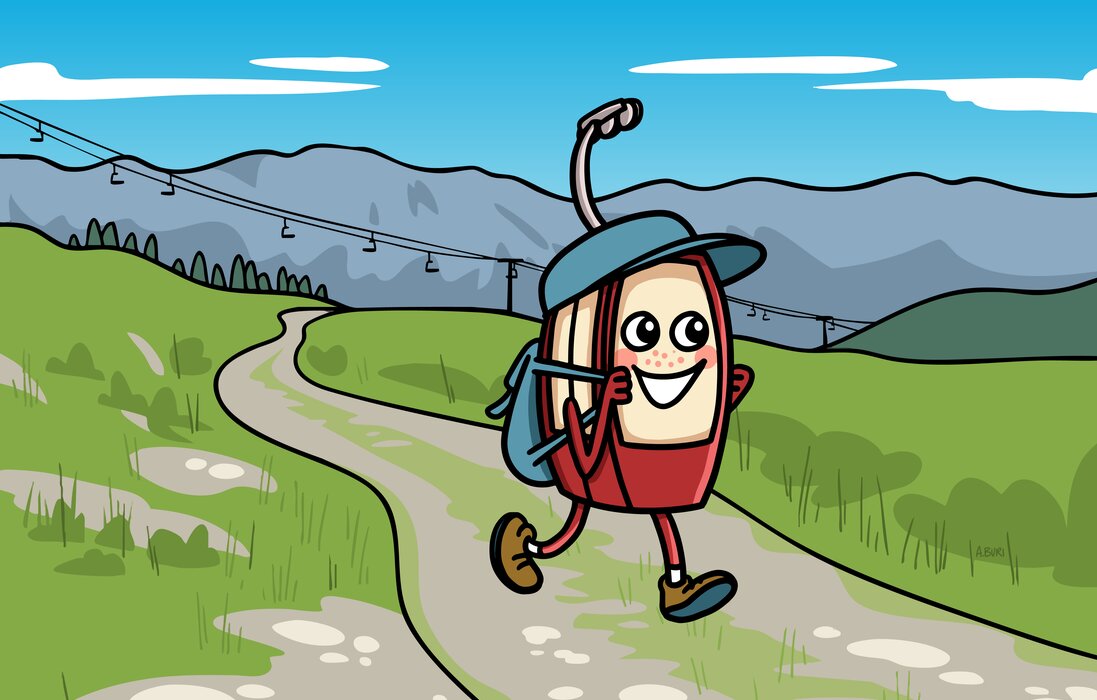 Meïno goes hiking in the mountains, Verbier 4Vallées