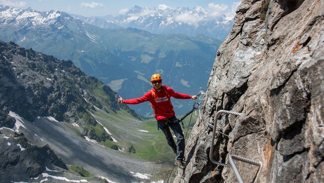 Via ferrata dans la région de Verbier