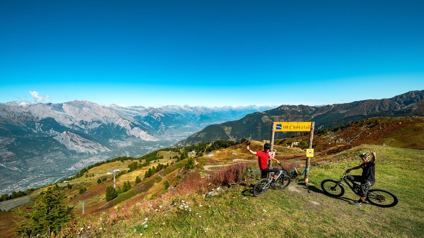Vue du bikepark de Verbier