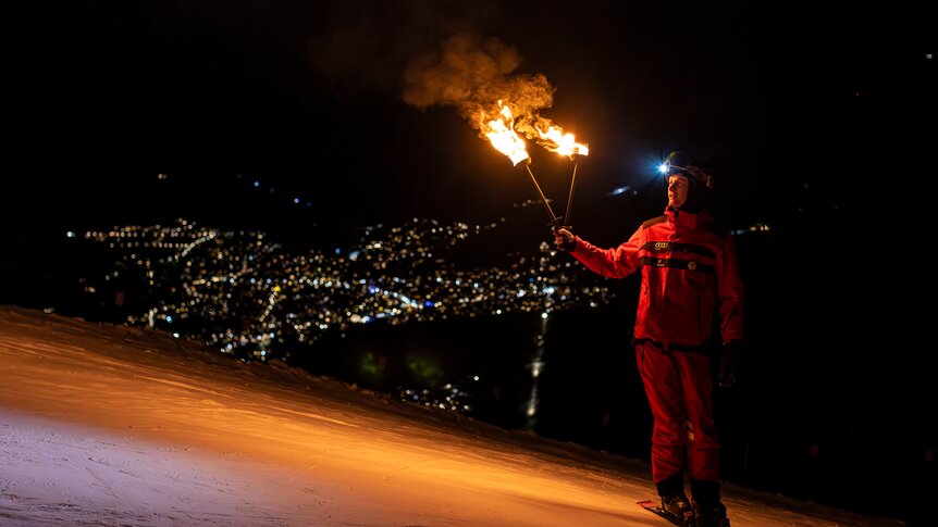 Torchlight descent, Bruson