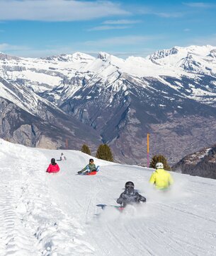 Sledding, La Tzoumaz, Switzerland